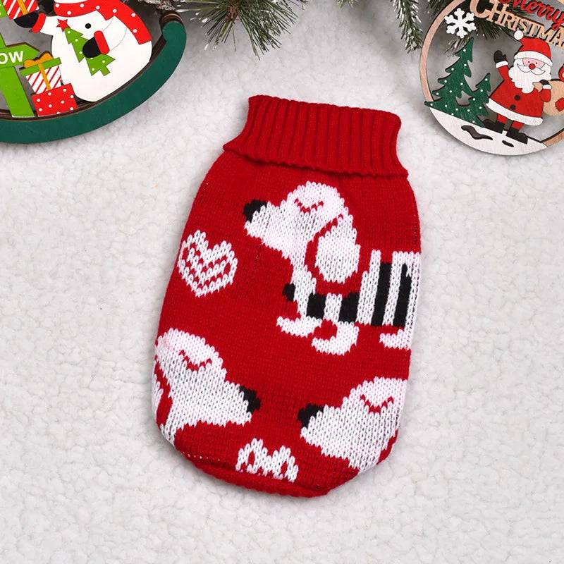 Red Dog Warm Knitted Pet Dogs Cats Sweater Winter Clothes TRENDYPET'S ZONE