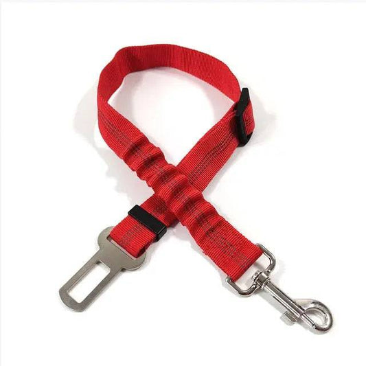 Red Elastic Pet Supplies Car Seat Belt Dog Seat Belt Dog Leash Vehicle Belt Adjustable Cushioning Elastic Reflective Safety Rope for Dog Cat - Trendypet's Zone