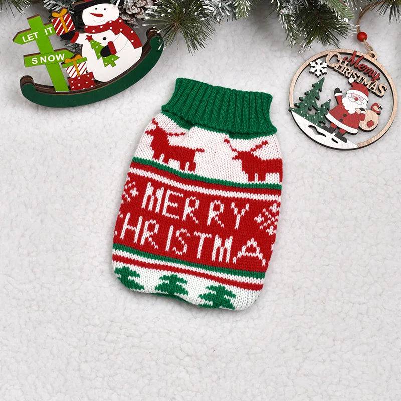 Red Green Warm Knitted Pet Dogs Cats Sweater Winter Clothes TRENDYPET'S ZONE