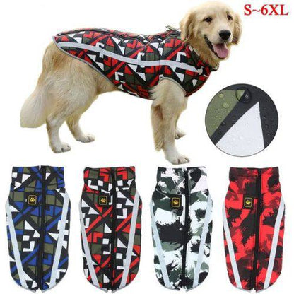 Red Large Breed Coat Waterproof Reflective Warm Winter Jacket for Big Dogs - Trendypet's Zone