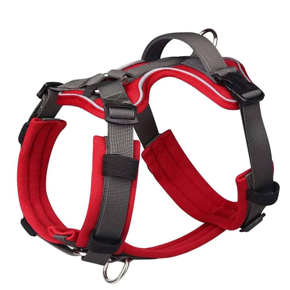 Red No Pull Dog Harness Reflective Vest With Control Handle For Small Medium Large Dogs Walking Training Harnesses TRENDYPET'S ZONE