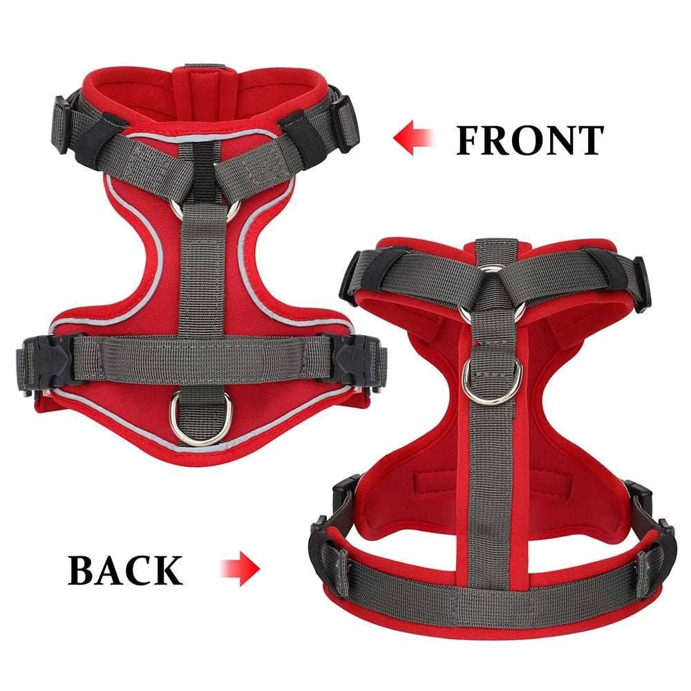 Red No Pull Dog Harness Reflective Vest With Control Handle For Small Medium Large Dogs Walking Training Harnesses TRENDYPET'S ZONE