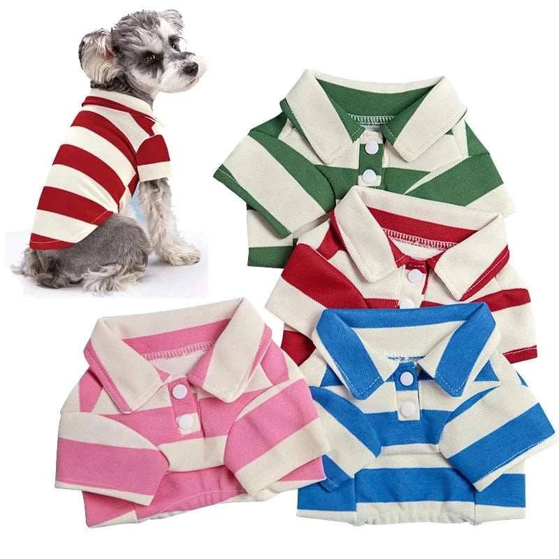 Red Pet Polo Shirt Summer Dog Clothes Casual Clothing for Small Large Puppy T-shirt Shirts TRENDYPET'S ZONE