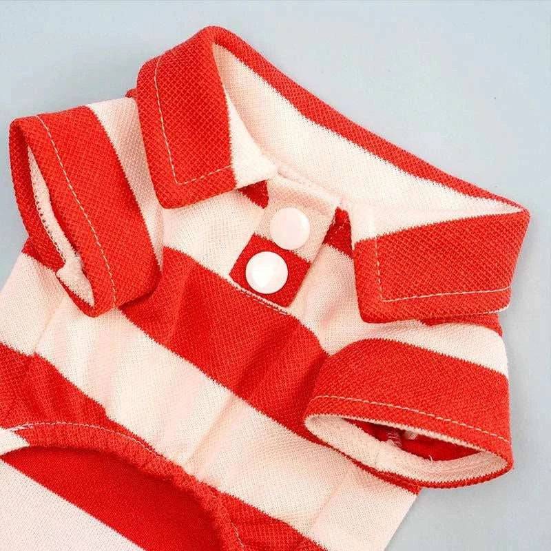 Red Pet Polo Shirt Summer Dog Clothes Casual Clothing for Small Large Puppy T-shirt Shirts TRENDYPET'S ZONE