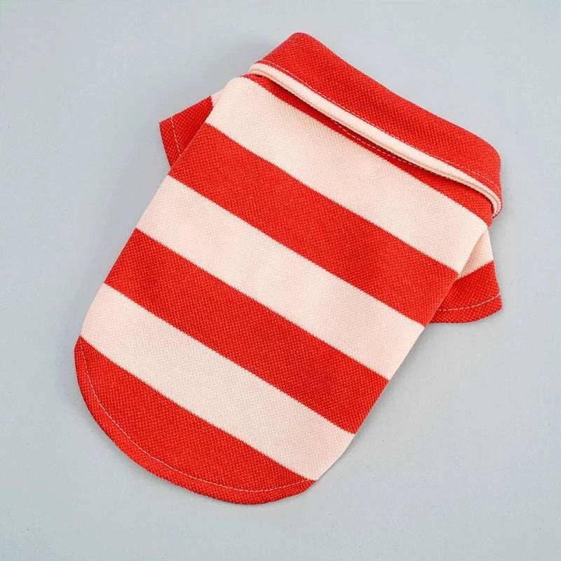 Red Pet Polo Shirt Summer Dog Clothes Casual Clothing for Small Large Puppy T-shirt Shirts TRENDYPET'S ZONE