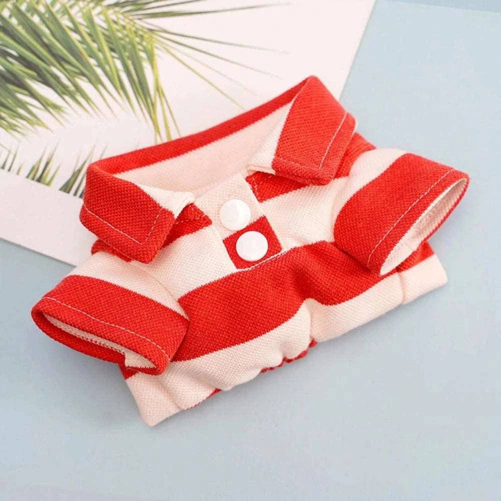 Red Pet Polo Shirt Summer Dog Clothes Casual Clothing for Small Large Puppy T-shirt Shirts TRENDYPET'S ZONE