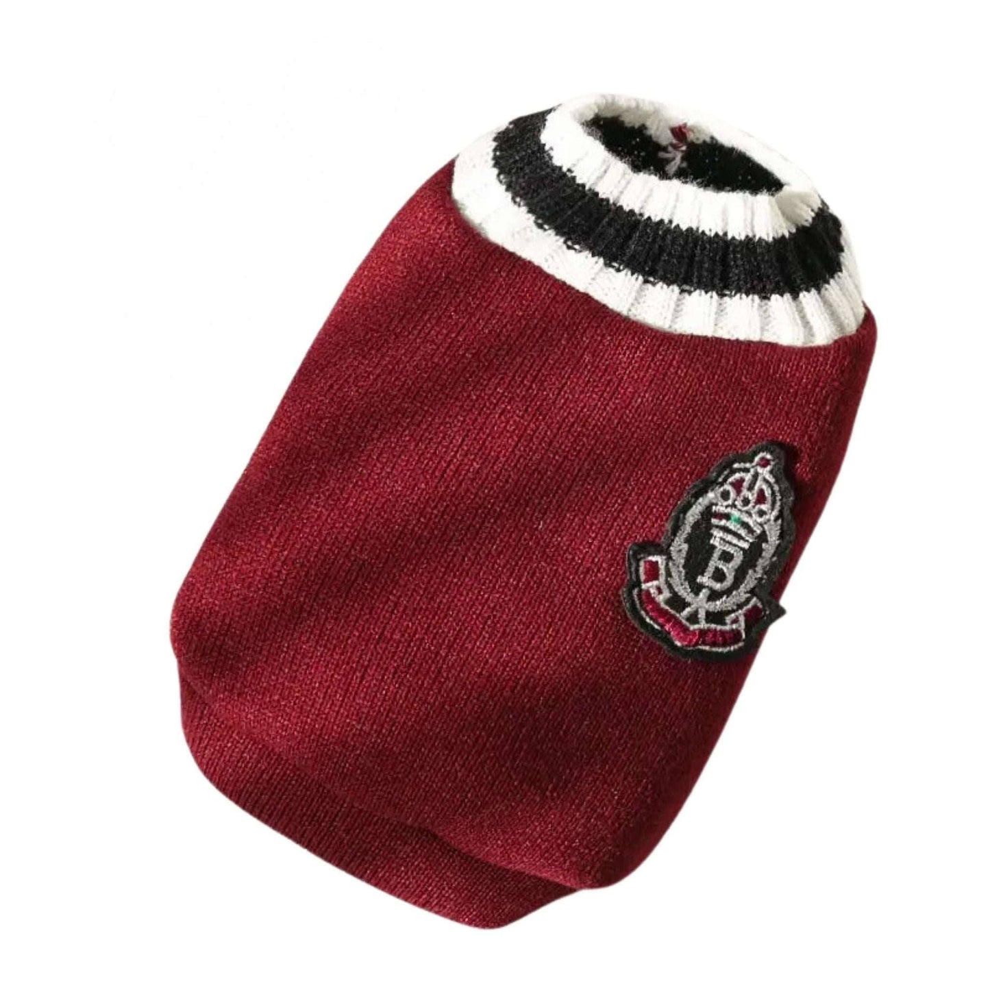 Red Preppy Style V-Neck Dog Sweater Warm Winter Pet Cloth TRENDYPET'S ZONE