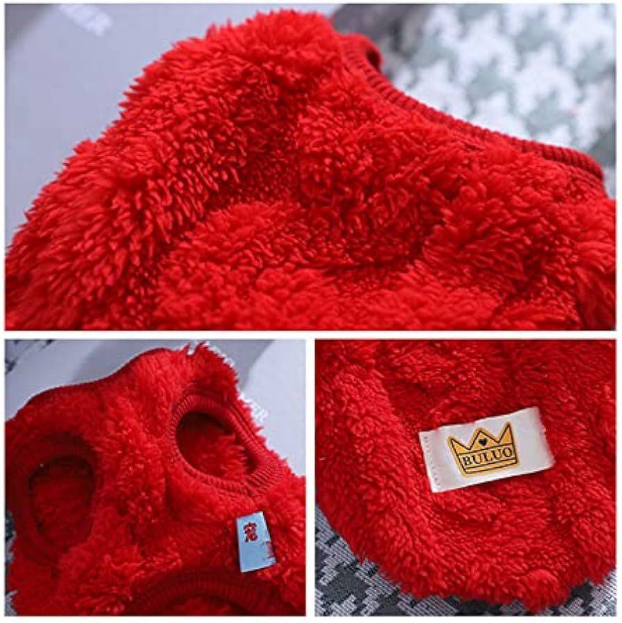 Red Soft Cozy Autumn Winter Warm Fleece Dog Cat Sweaters TRENDYPET'S ZONE