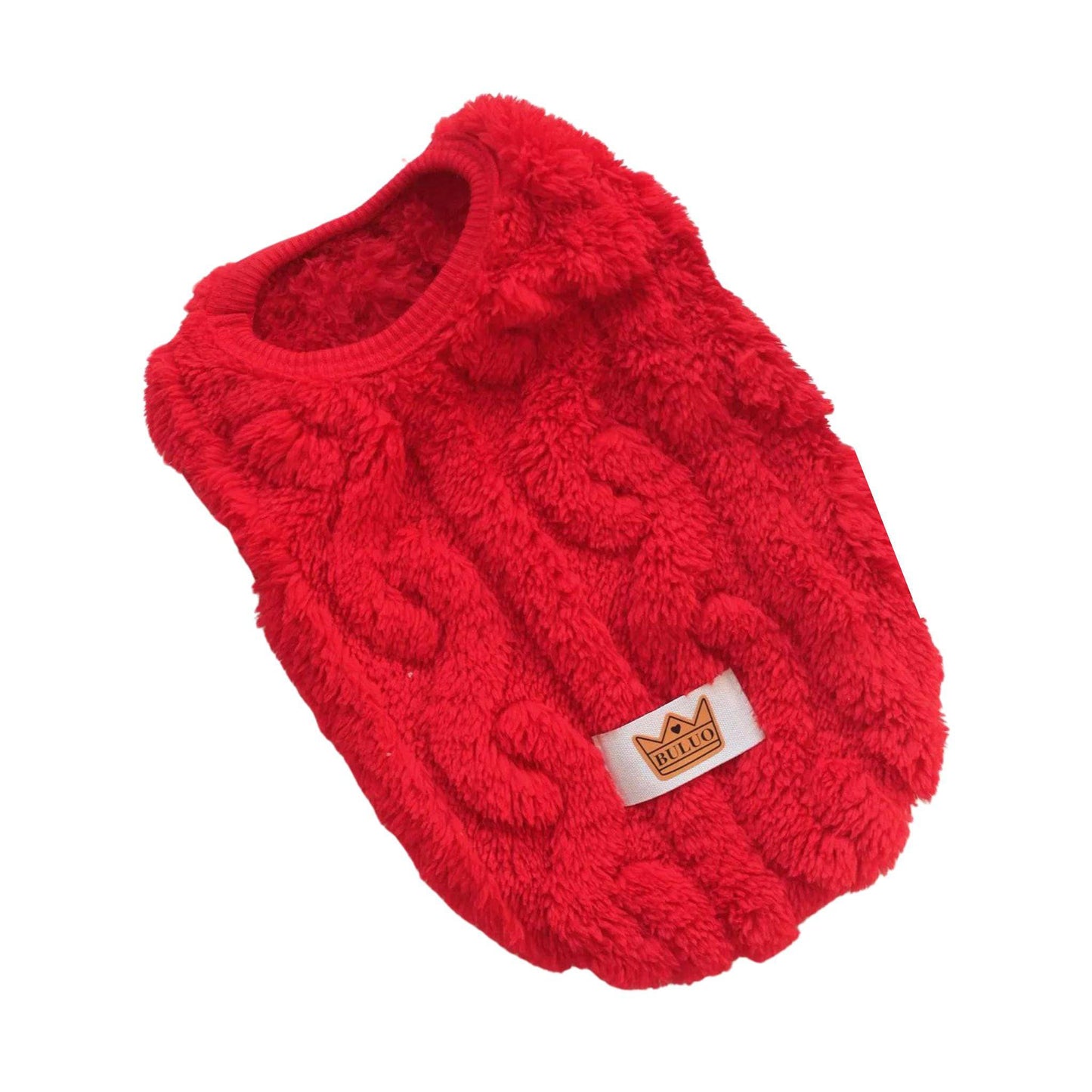 Red Soft Cozy Autumn Winter Warm Fleece Dog Cat Sweaters TRENDYPET'S ZONE