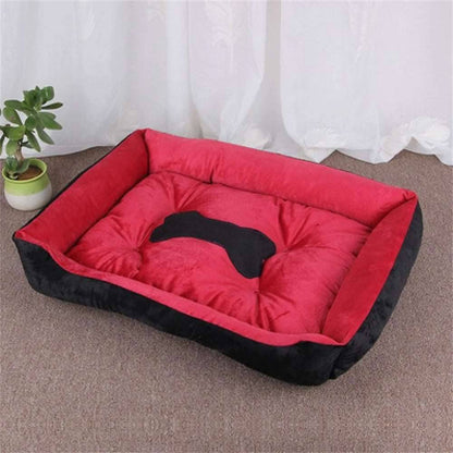 Red Warm Comfortable Dog Sleeping Sofa Bed Soft PP Cotton Nest For Small Medium Large Dogs Pet Puppy Kennel Basket Mat - Trendypet's Zone