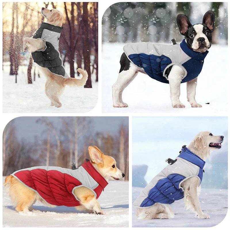 Red Warm Jacket Waterproof Clothes For Dog Winter Pet Costume Coat Vest TRENDYPET'S ZONE