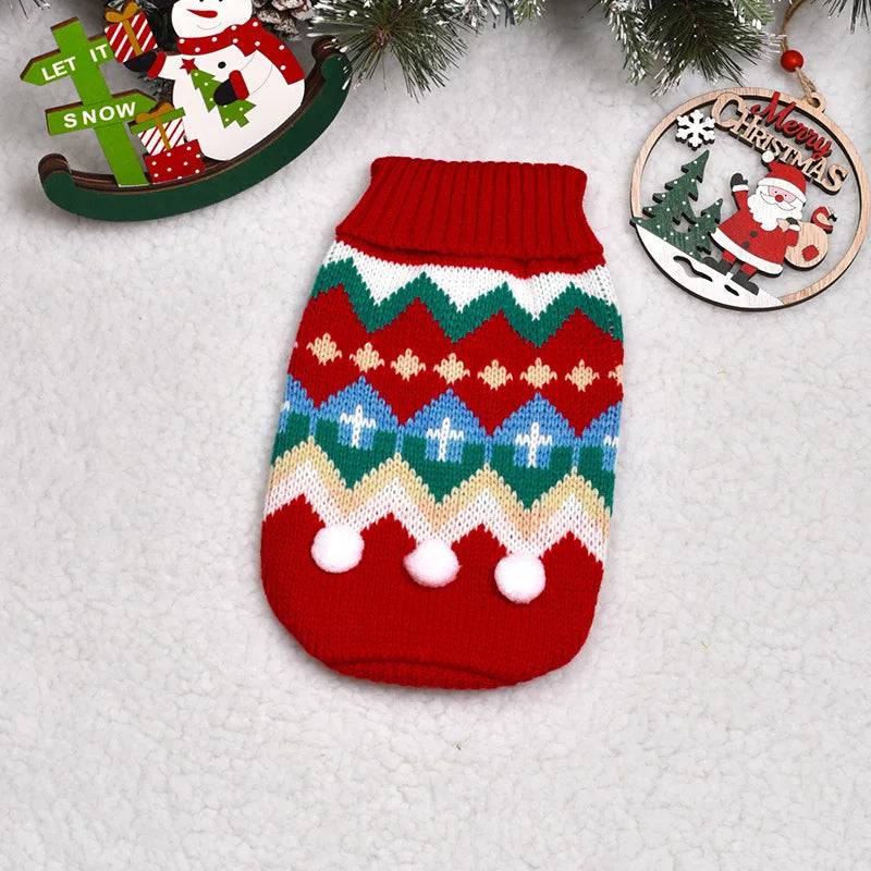 Red Warm Knitted Pet Dogs Cats Sweater Winter Clothes TRENDYPET'S ZONE