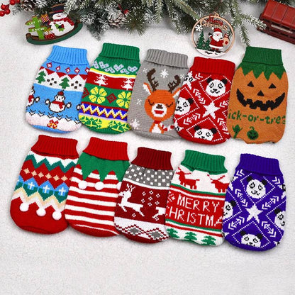 Red Warm Knitted Pet Dogs Cats Sweater Winter Clothes TRENDYPET'S ZONE