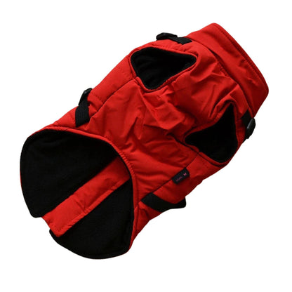 Red Waterproof Dog Vest Jacket with Harness Winter Coats TRENDYPET'S ZONE