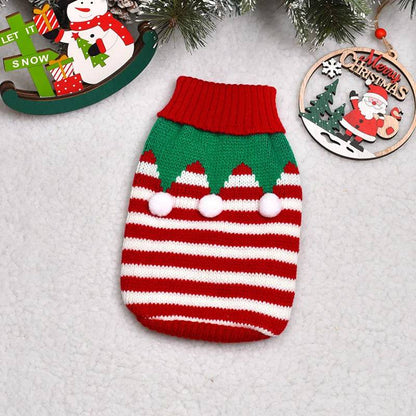 Red White Warm Knitted Pet Dogs Cats Sweater Winter Clothes TRENDYPET'S ZONE