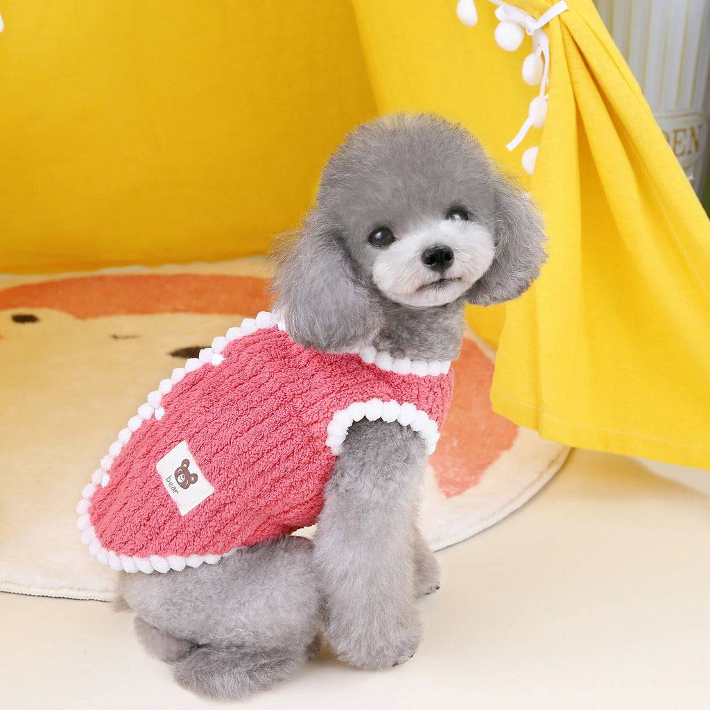 Red Winter Warm Apparel Soft Dog Cat Sweater Vest Coat TRENDYPET'S ZONE