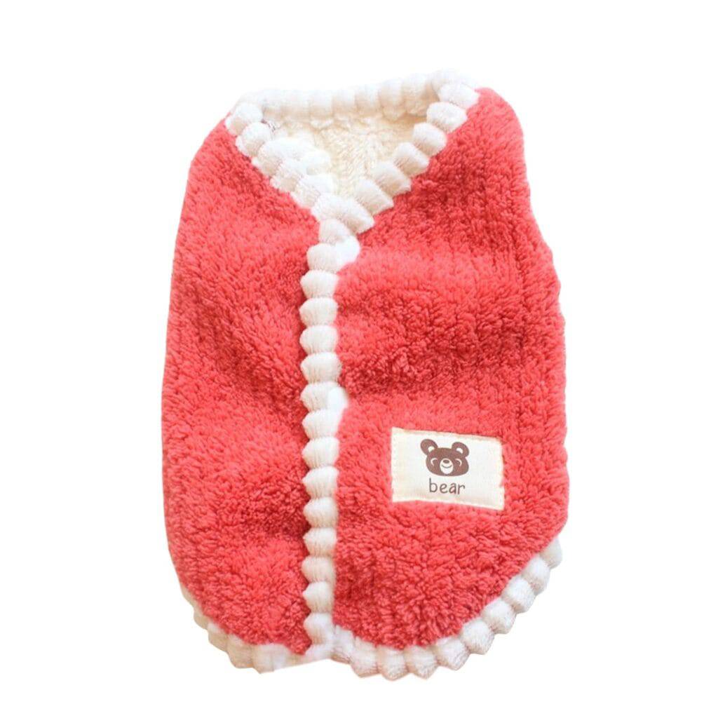 Red Winter Warm Apparel Soft Dog Cat Sweater Vest Coat TRENDYPET'S ZONE