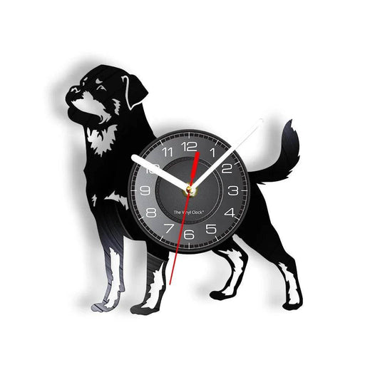 Rottweiler Rottie Love Home Art Decor Wall Clock (WITHOUT LED) Dog Breed Rottweiler Vinyl Record Wall Clock TRENDYPET'S ZONE