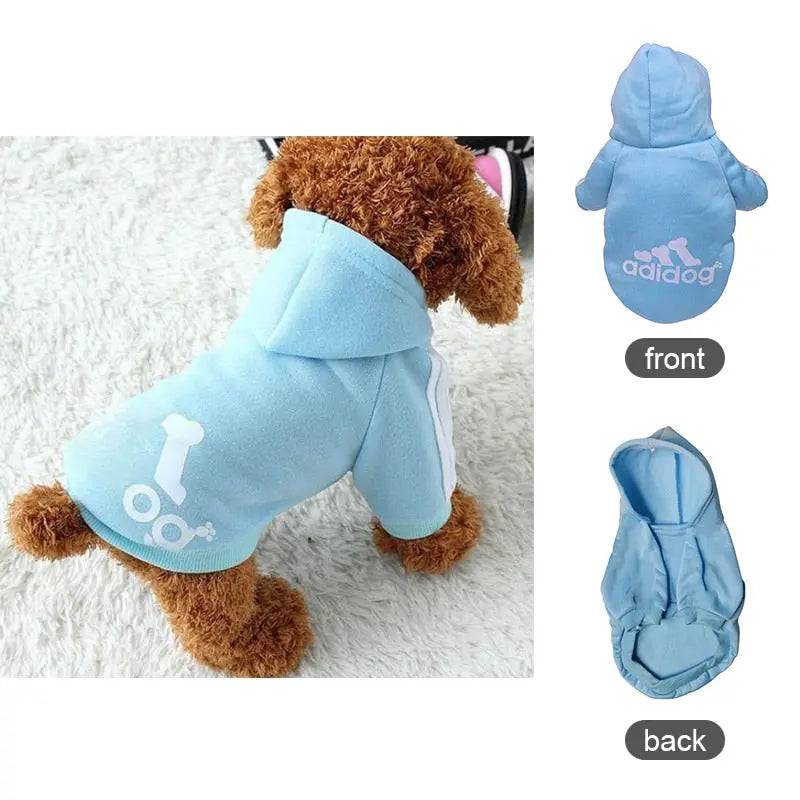 Silver Soft Fleece Pet Dog Puppy Hoodies Warm Sweatshirt Pet Costume Jacket TRENDYPET'S ZONE