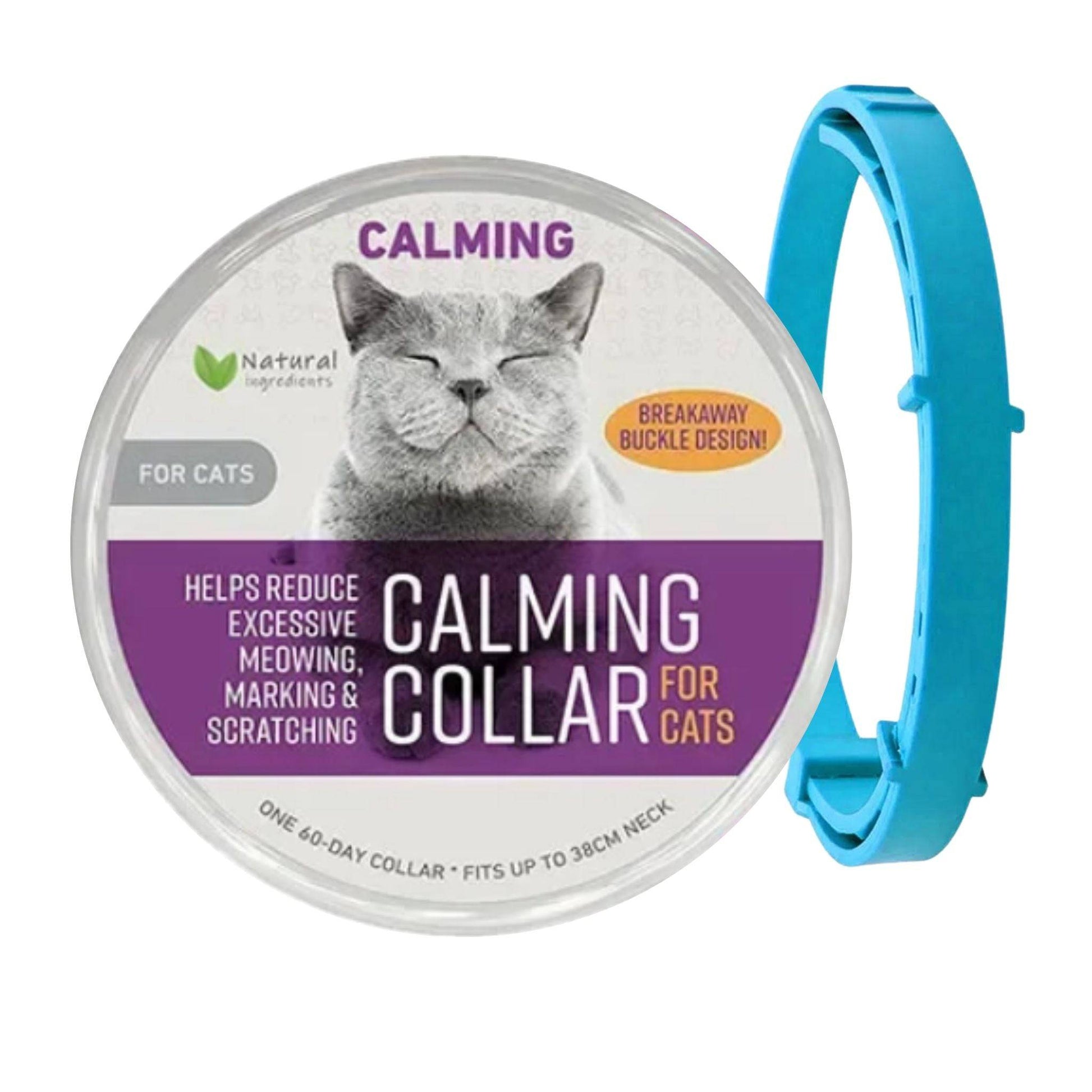 Sky Blue Safe Cat Calming Collar 1Pack/60Days Adjustable Anxiety Reduction Pheromone Lasting Natural Calm Pet Collar Boxed OPP Bag - Trendypet's Zone