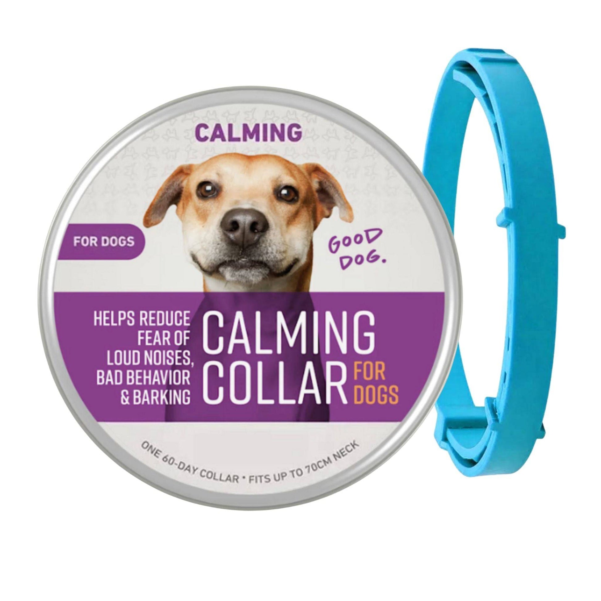 Sky Blue Safe Dog Calming Collar 1Pack/60Days Adjustable Anxiety Reduction Pheromone Lasting Natural Calm Pet Collar Boxed OPP Bag TRENDYPET'S ZONE