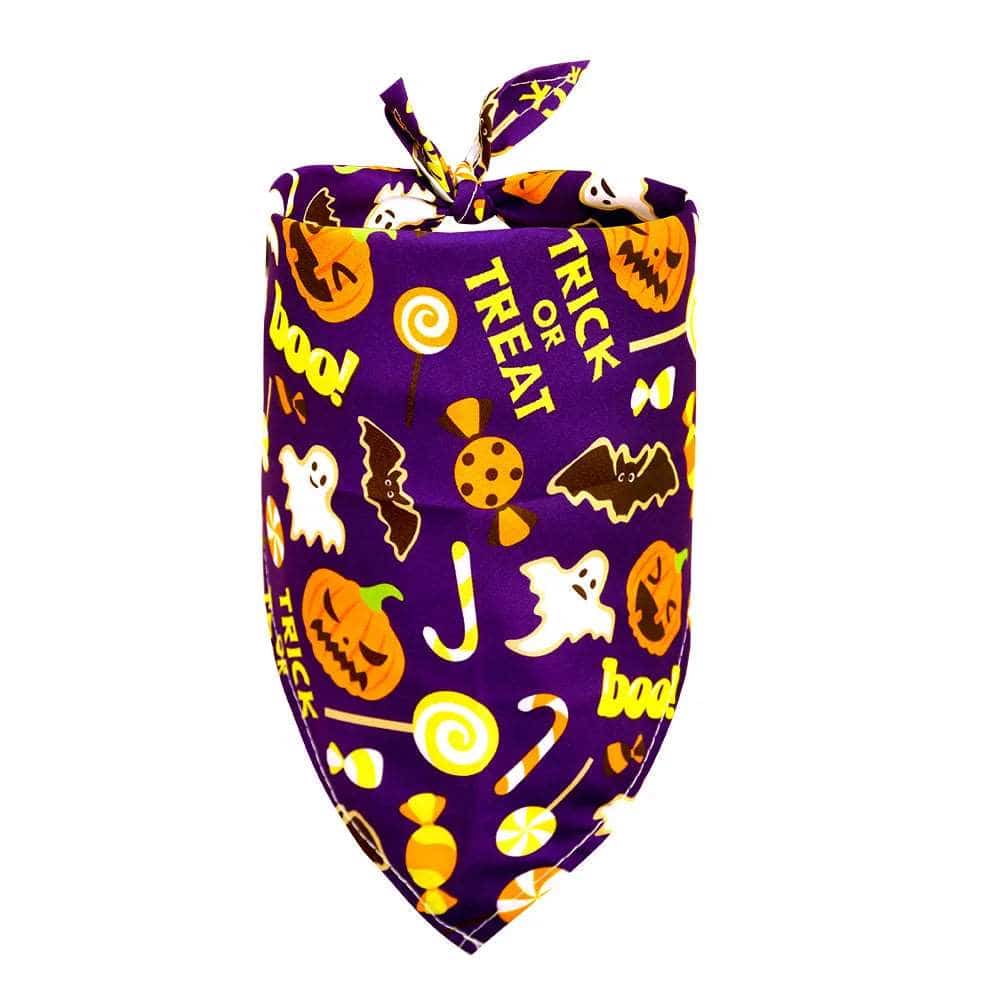 Spooky Pet Halloween Costume Scarf Pumpkin Bat Ghost Pattern TRENDYPET'S ZONE