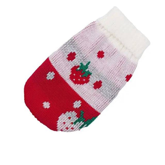 Strawberry Cat Kitten Sweater Winter Warm Clothes For Small Medium Dogs Coat Pet Outfit TRENDYPET'S ZONE