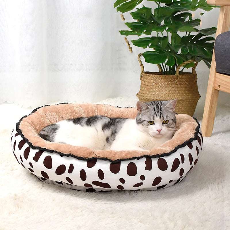 Super Soft Pet Cat Bed Plush Full Size Washable Bed Donut Comfortable Sleeping For Large Medium Small Cats TRENDYPET'S ZONE