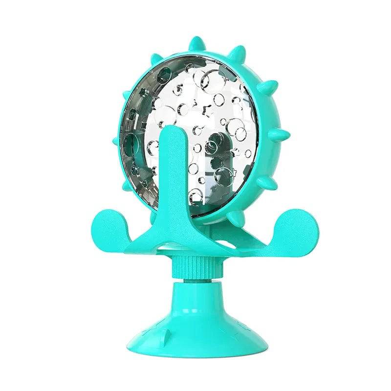 Turquoise Interactive Treat Leaking Toy For Cat Dog Feeder Dispenser Puppy Rotating Wheel Improve IQ Kitten Accessories TRENDYPET'S ZONE