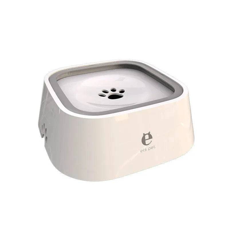 White (1.5L) Pet Dog Cat Floating Water Bowl Drinker Not Wet Mouth Splash Water Not Sprinkler Water Dispenser Portable Bowl - Trendypet's Zone