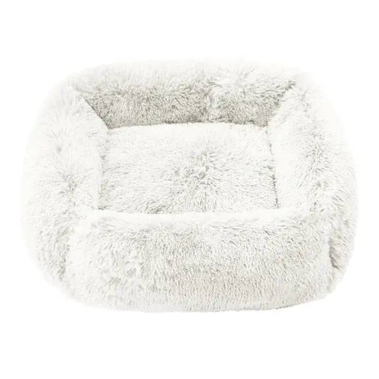 White Fluffy Dog Sofa Bed Square Pet Beds Cat Mat Plush Dogs House Indoor Winter Warm Pet Sleeping Kennel For Small Medium Large Dogs - Trendypet's Zone