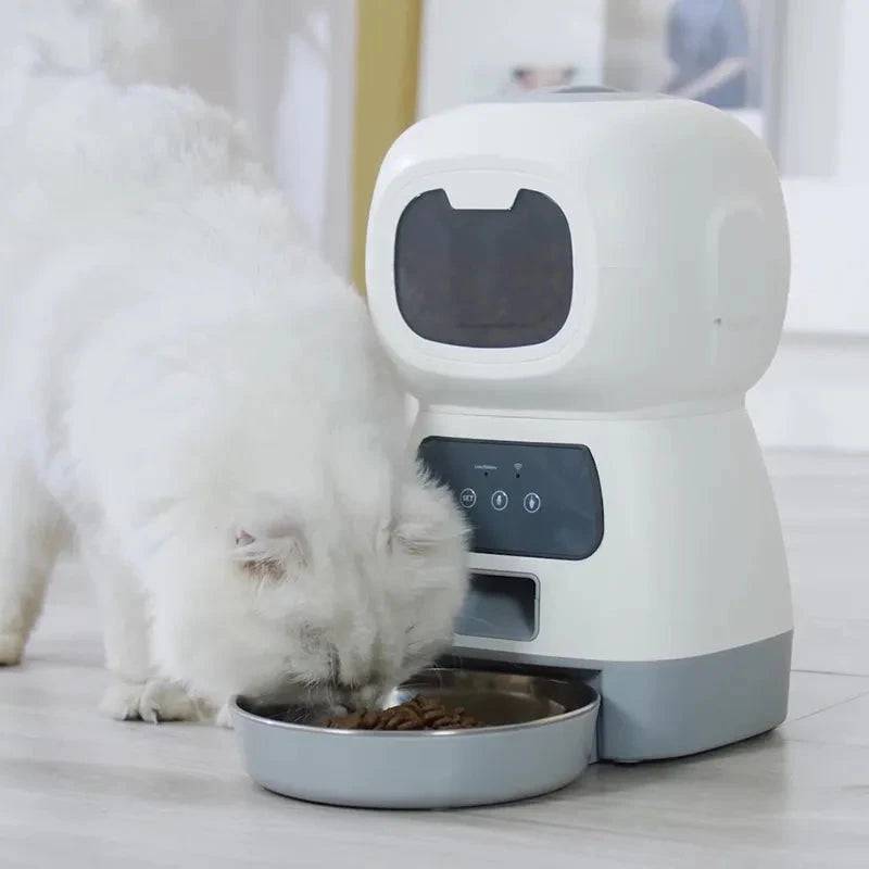 Wifi 3.5L Robot Smart Automatic Pet Food Dispenser For Dog Cat Bowl Timer Water Dispenser Auto Sensor - Trendypet's Zone