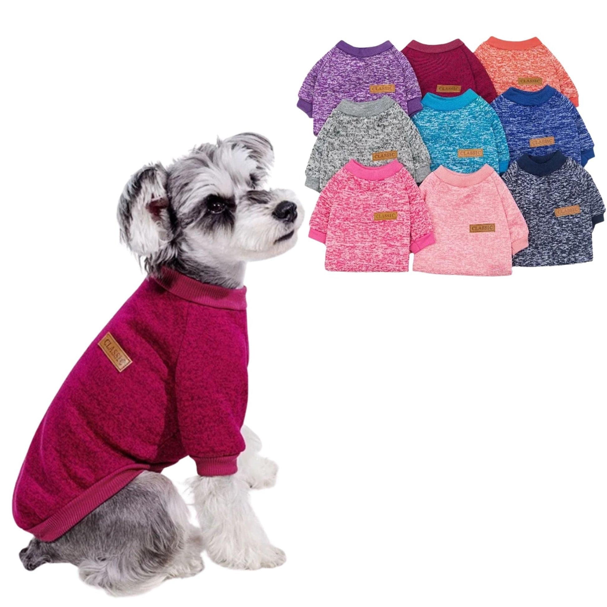 Wine Red Warm Winter Dog Clothes Classic Pet Sweatshirt Vest TRENDYPET'S ZONE