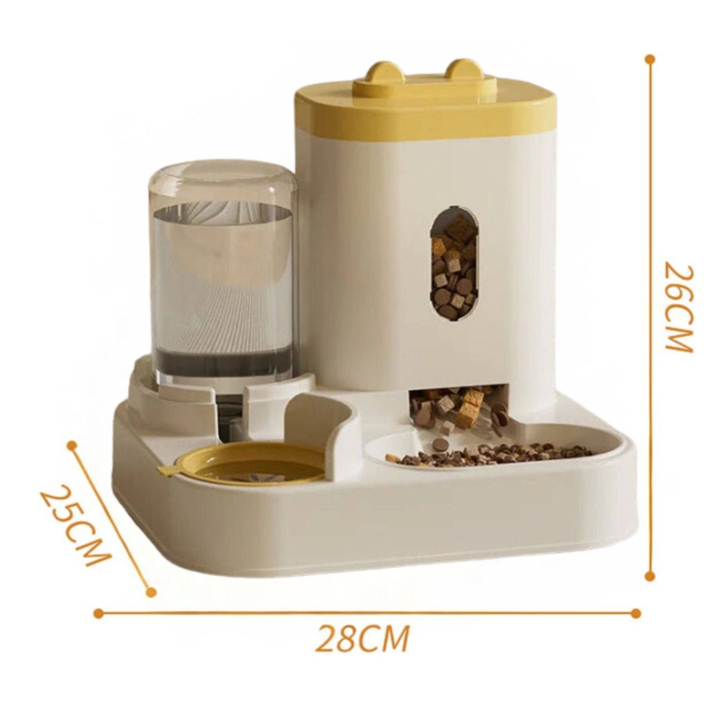 Yellow Automatic Feeder Cat Dog 1L Water Fountain Pet Dispenser Container Puppy Pet Kitten Accessories TRENDYPET'S ZONE