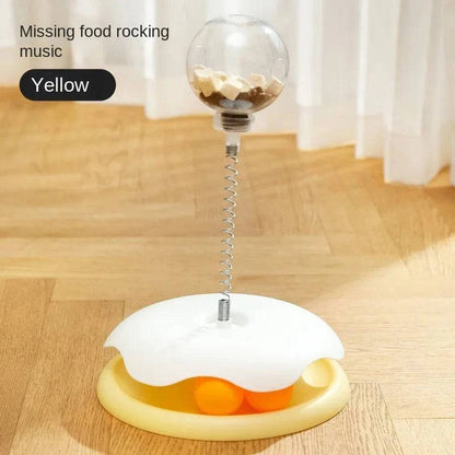 Yellow Cat Puzzle Food Leaking Ball Toy Kitten Interactive Treat Catnip Slow Feeder Dispenser Fun Indoor Toy TRENDYPET'S ZONE