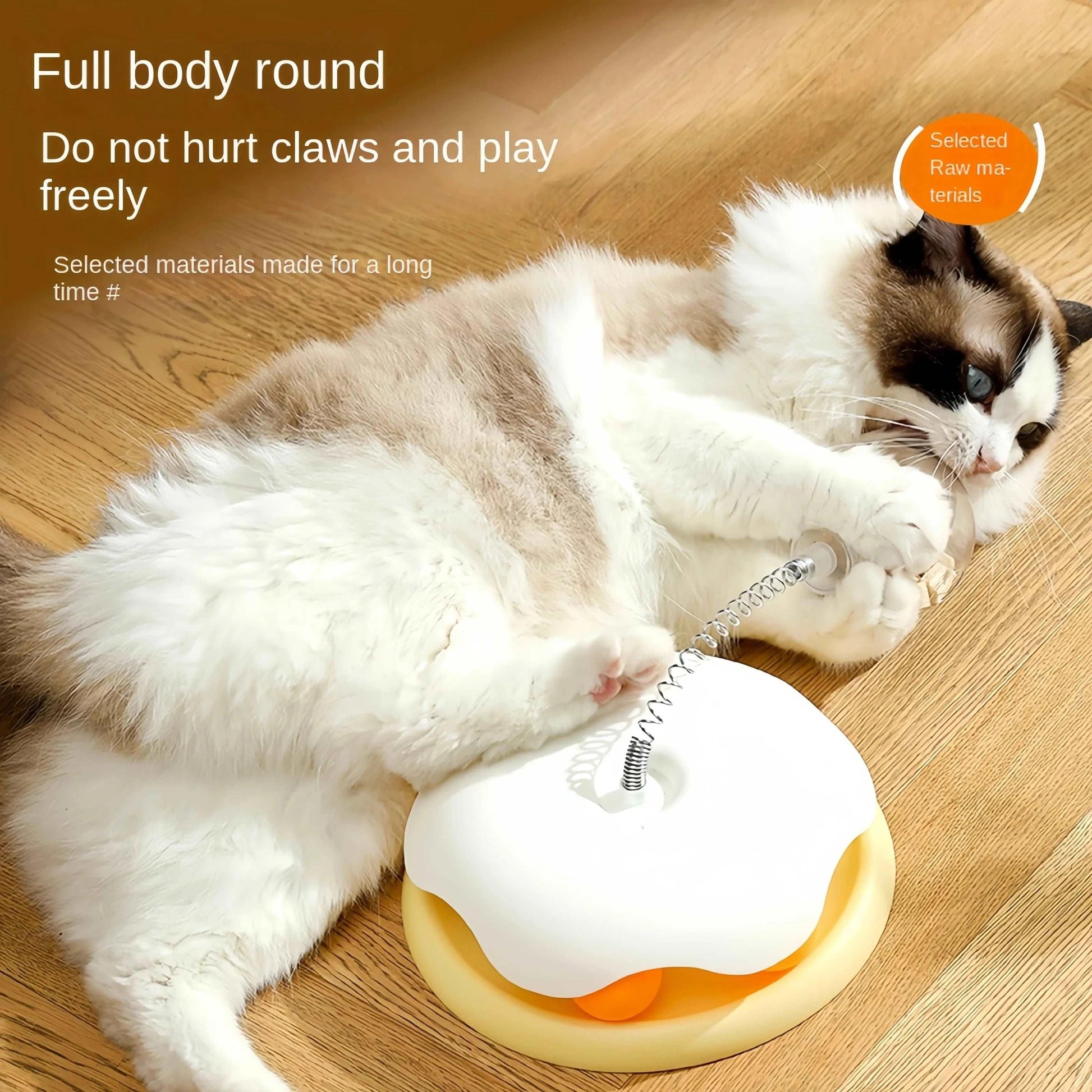 Yellow Cat Puzzle Food Leaking Ball Toy Kitten Interactive Treat Catnip Slow Feeder Dispenser Fun Indoor Toy TRENDYPET'S ZONE