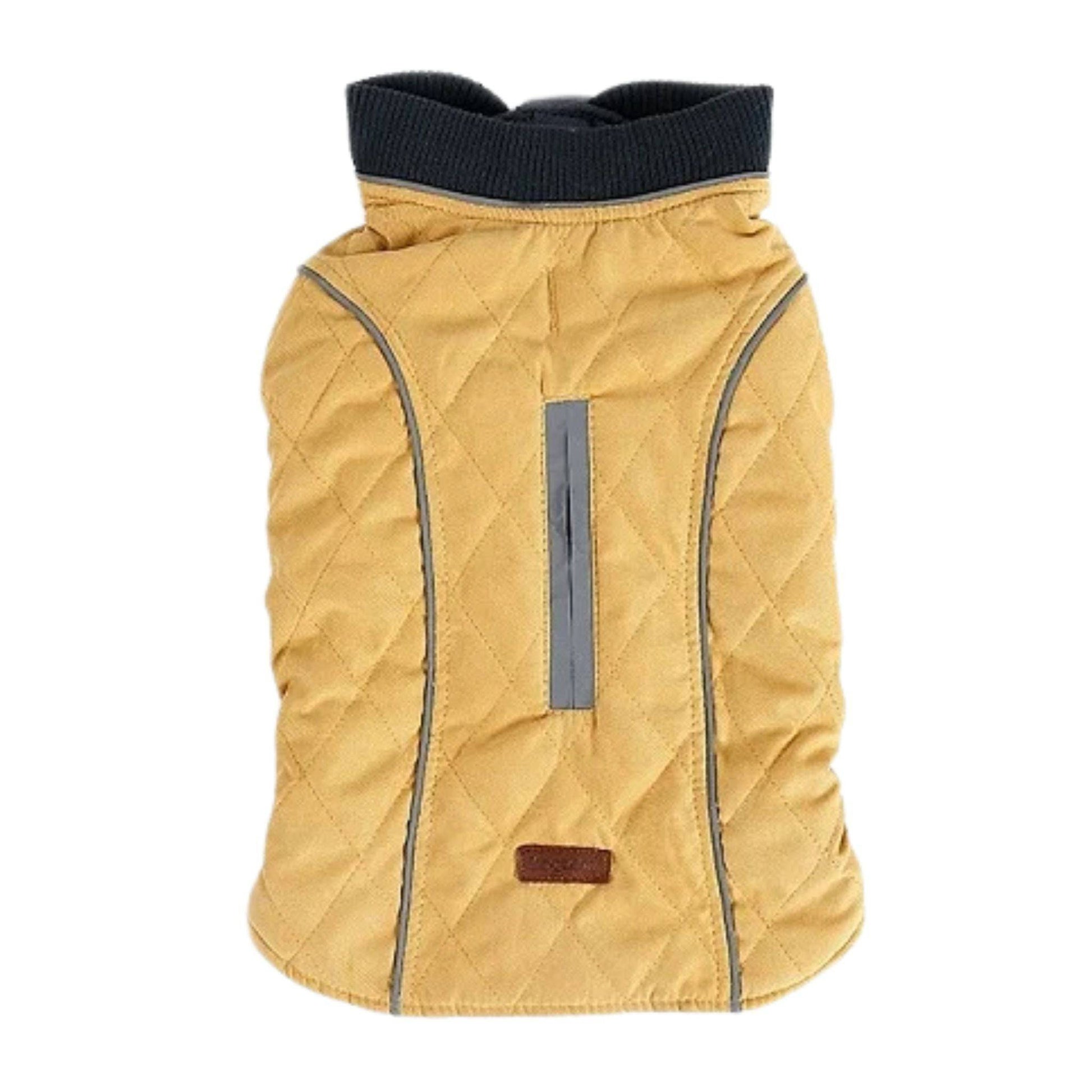 Yellow Cozy Quilted Dog Coat Warm Jacket Retro Thick Vest TRENDYPET'S ZONE