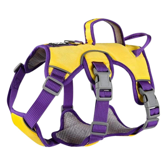 Yellow Dog Harness NO PULL Outdoor Walking Breathable Reflective Adjustable Harness for Small Medium Large Dogs TRENDYPET'S ZONE