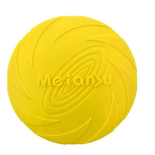 Yellow Fashion Pet Dog Silicone Game Frisbeed Dog Toy Flying Discs Training Interactive Toys Pet Supplies Flying Disc 15/18/22cm TRENDYPET'S ZONE