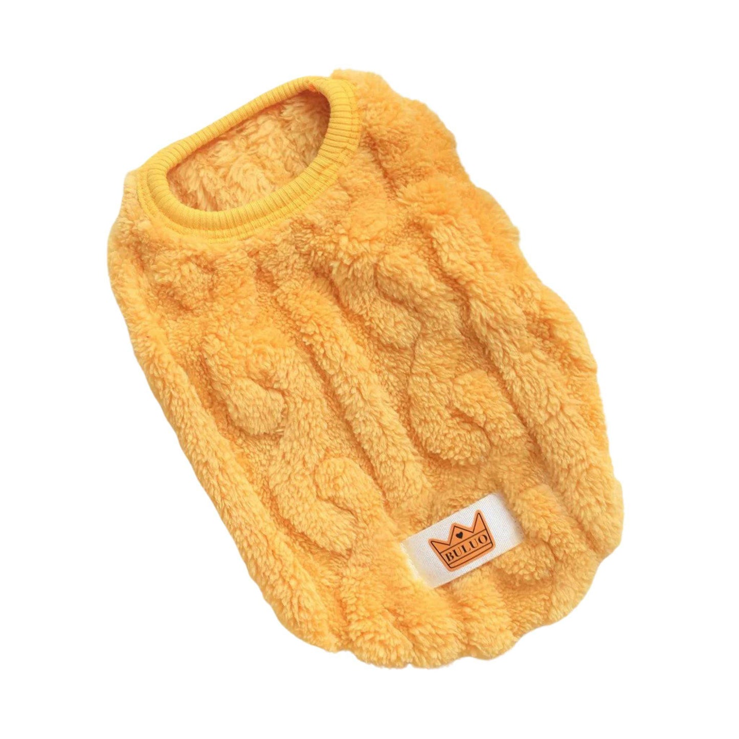 Yellow Soft Cozy Autumn Winter Warm Fleece Dog Cat Sweaters TRENDYPET'S ZONE