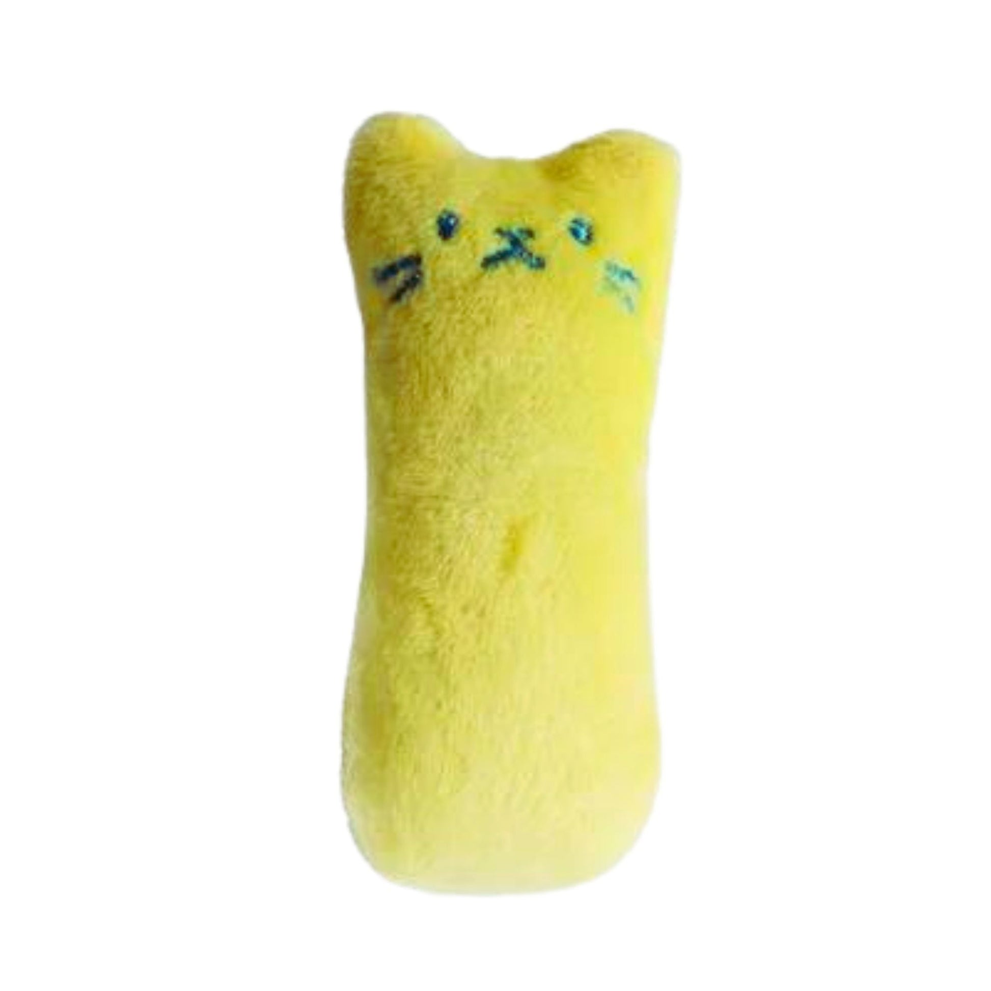 Yellow Teeth Grinding Catnip Toys Funny Interactive Plush Cat Toy Pet Kitten Chewing Vocal Toy Claws Thumb Bite Cat Mint TRENDYPET'S ZONE