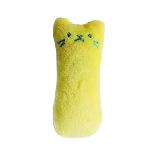 Yellow Teeth Grinding Catnip Toys Funny Interactive Plush Cat Toy Pet Kitten Chewing Vocal Toy Claws Thumb Bite Cat Mint - Trendypet's Zone