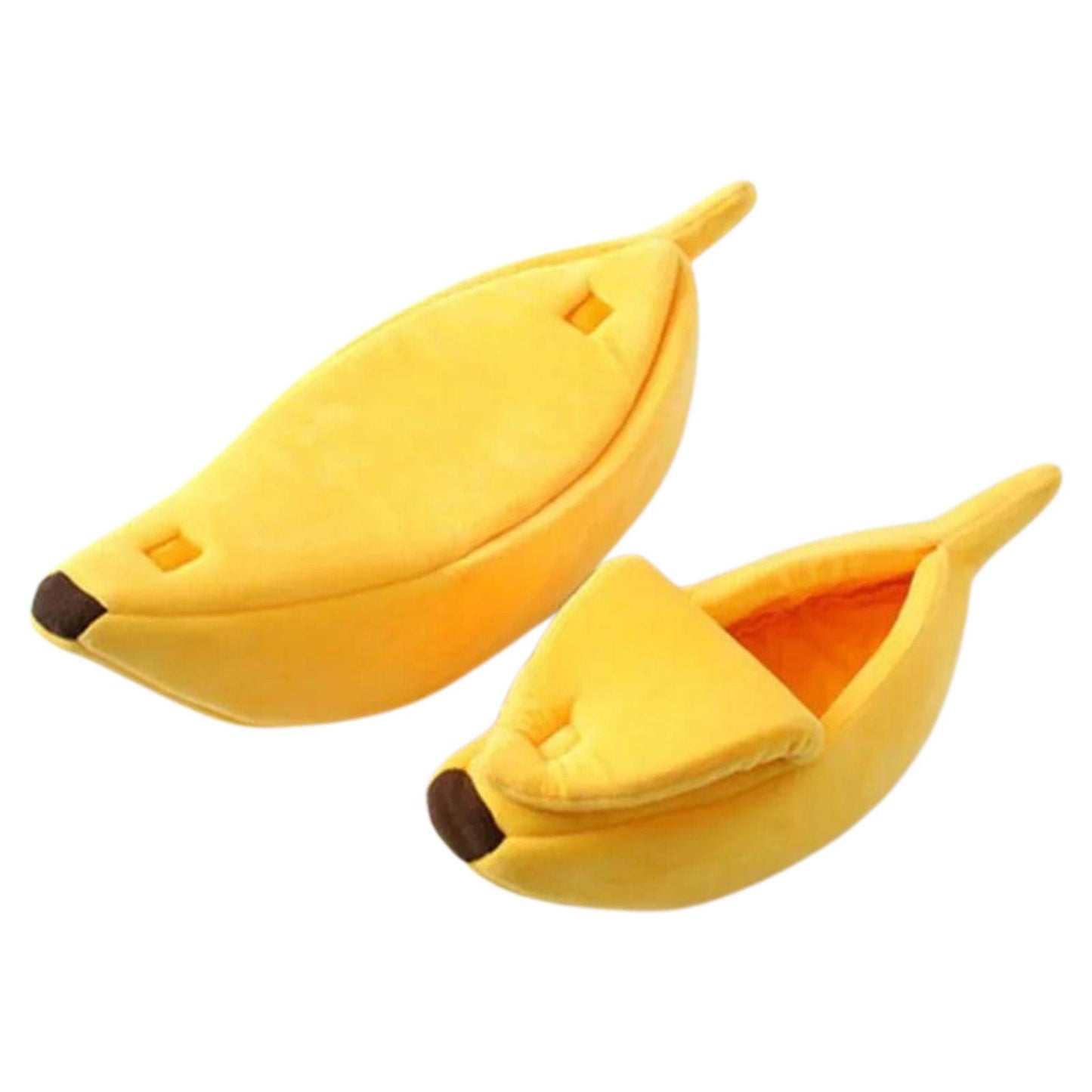 Yellow Warm Banana Shaped Cat Bed Cozy Basket Kittens Cushion Kennel Pet Sleeping Mat Bed TRENDYPET'S ZONE