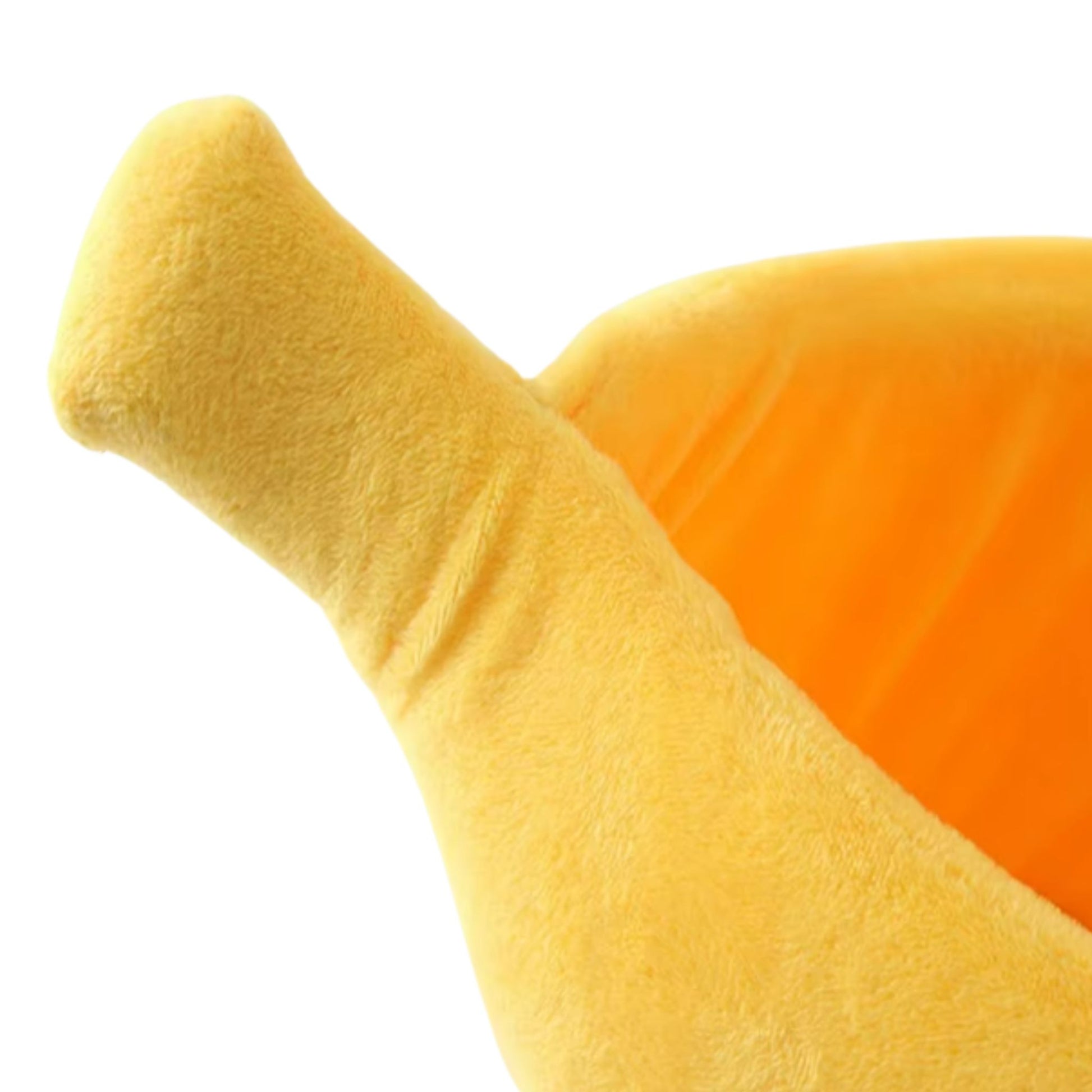 Yellow Warm Banana Shaped Cat Bed Cozy Basket Kittens Cushion Kennel Pet Sleeping Mat Bed TRENDYPET'S ZONE