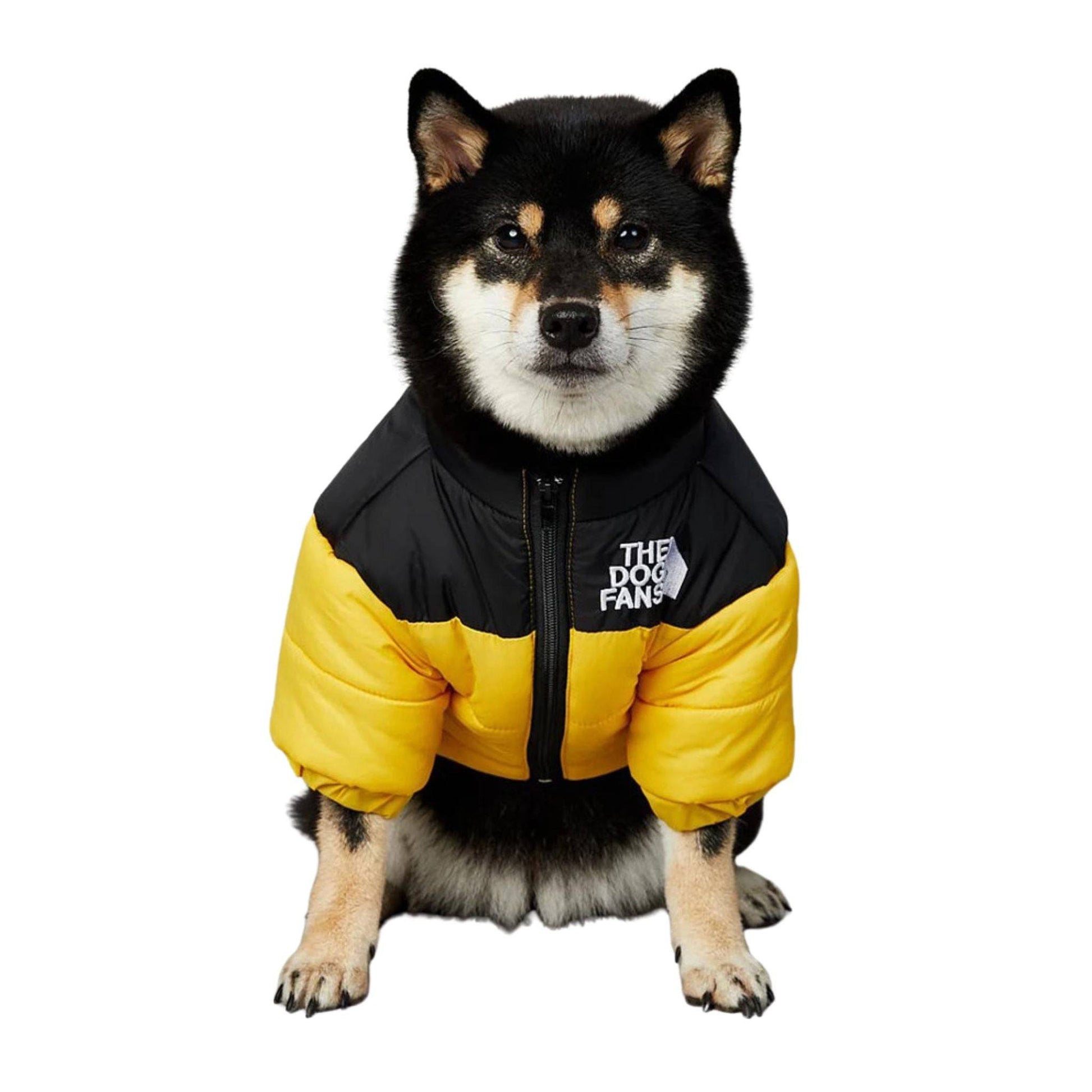 Yellow Warm Stylish Dog Windproof Snow Cold Weather Coats Jackets for Puppies Small Medium Large Dogs TRENDYPET'S ZONE