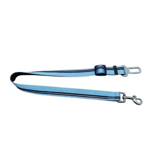 Blue Reflective Pet Supplies Car Seat Belt Dog Seat Belt Dog Leash Vehicle Belt Adjustable Cushioning Elastic Reflective Safety Rope for Dog Cat TRENDYPET'S ZONE